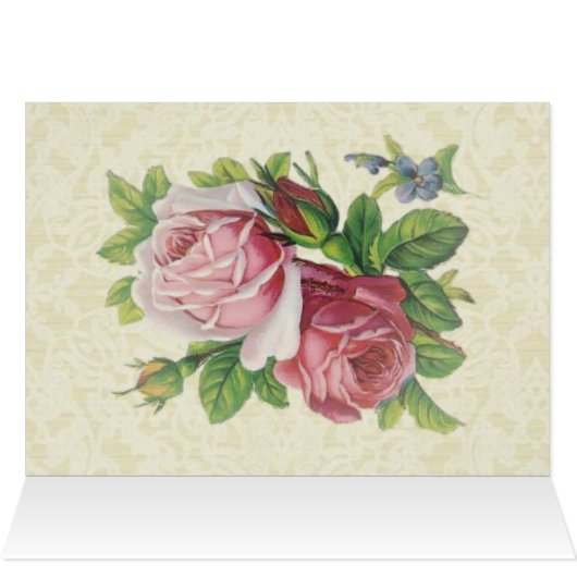 St. Therese the Little Flower w/pink roses (Inside Horizontal (Top))