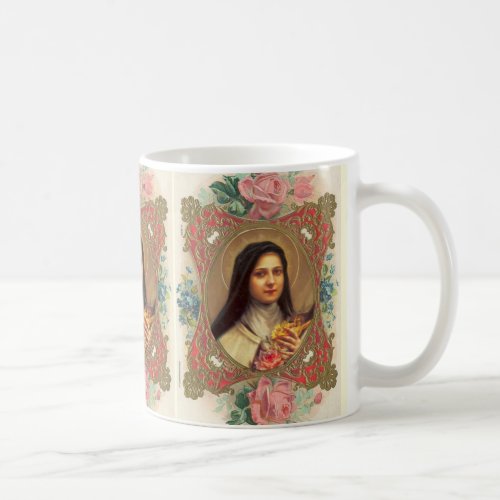 St Therese the Little Flower wpink roses VINTAGE Coffee Mug