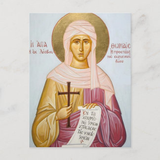 St. Thomais of Lesbos Orthodox Christian Icon Postcard