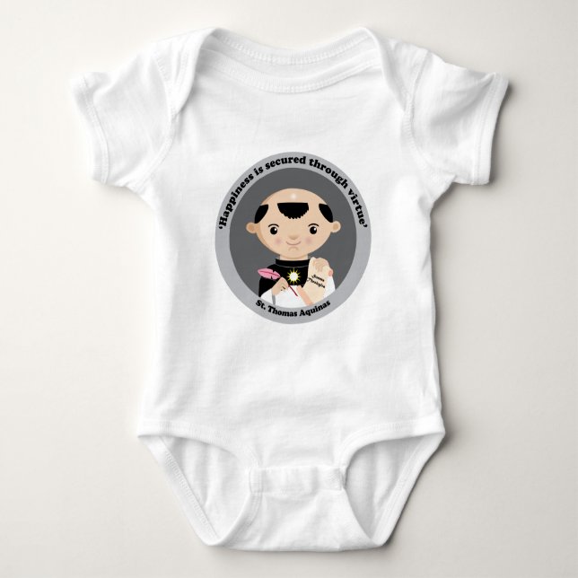 St. Thomas Aquinas Baby Bodysuit (Front)