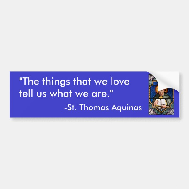 St. Thomas Aquinas Bumper Sticker (Front)