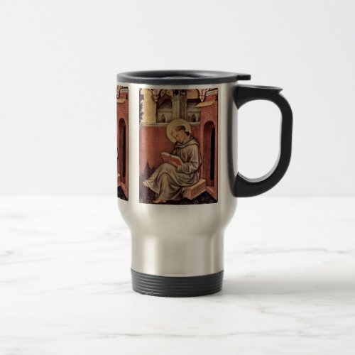 St Thomas Aquinas By Gentile Da Fabriano Travel Mug