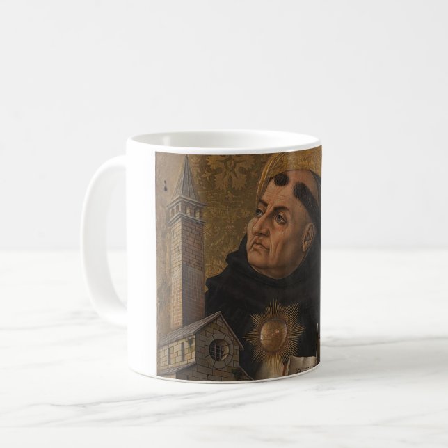 St. Thomas Aquinas Coffee Mug (Front Left)