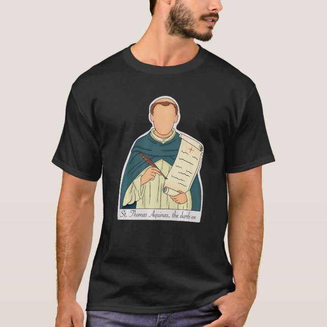 St Thomas Aquinas Patron Saint Of Students Catholi T-Shirt (Front)