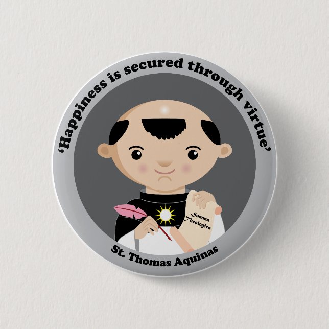St. Thomas Aquinas Pinback Button (Front)