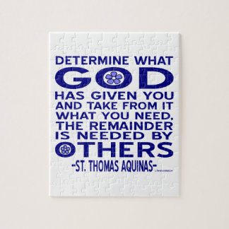 St. Thomas Aquinas Quote Jigsaw Puzzle