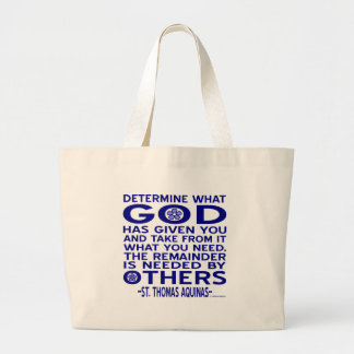 St. Thomas Aquinas Quote Large Tote Bag