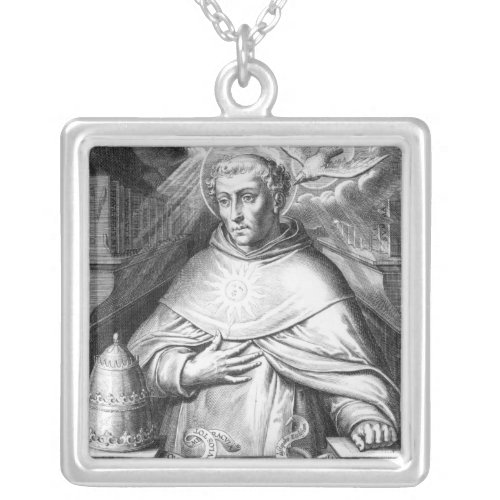 St Thomas Aquinas Silver Plated Necklace