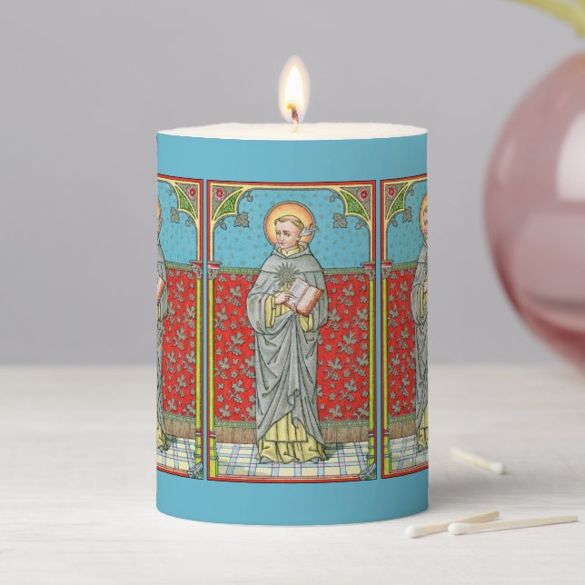 St. Thomas Aquinas (VVP 002) 3"x4" Pillar Candle (In Situ)
