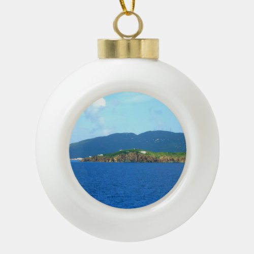 St Thomas Arrival Ceramic Ball Christmas Ornament