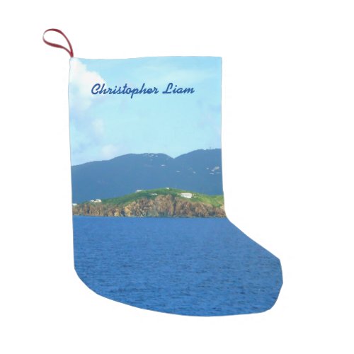 St Thomas Arrival Custom Small Christmas Stocking