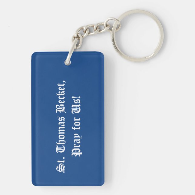 St. Thomas Becket Holding a Sword (M 033) Keychain (Back)