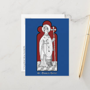 St. Thomas Becket Holding a Sword (M 033) Postcard