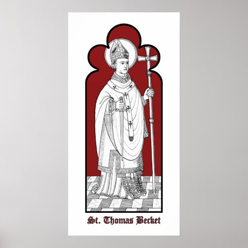 St Thomas Becket Holding a Sword M 033 Poster