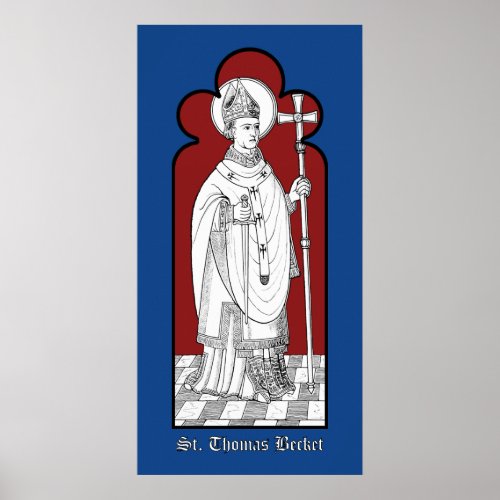 St Thomas Becket Holding a Sword M 033 Poster