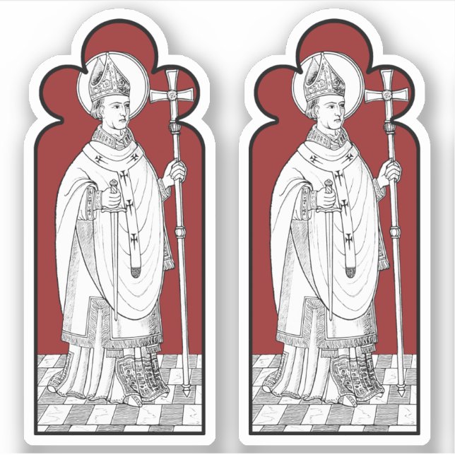 St. Thomas Becket Holding a Sword (M 033) Sticker (Front)