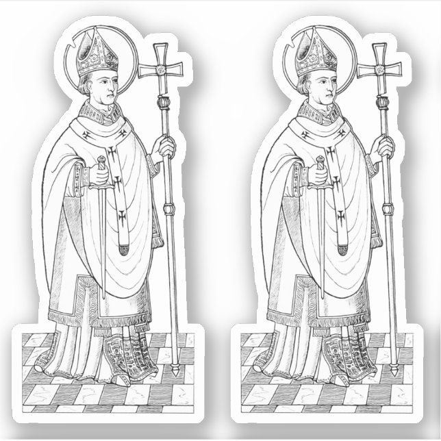 St. Thomas Becket Holding a Sword (M 033) Sticker (Front)