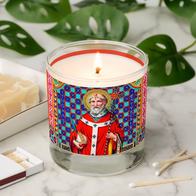 St. Thomas Becket in Red Chasuble (K 34) Scented Candle (Lit)