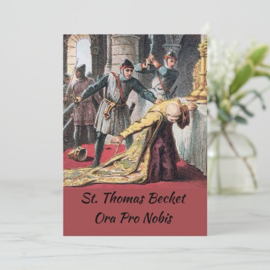 St. Thomas Becket Prayer Card (Standing Front)