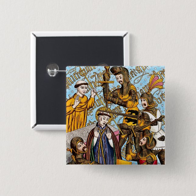 St. Thomas Becket’s Martyrdom (M 031) Button (Front & Back)