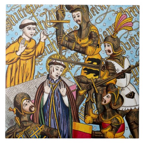 St Thomas Beckets Martyrdom M 031 Ceramic Tile