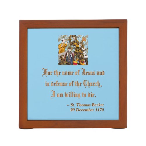 St Thomas Beckets Martyrdom M 031 Desk Organizer