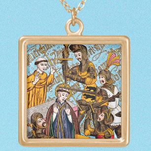 St. Thomas Becket’s Martyrdom (M 031) Gold Plated Necklace