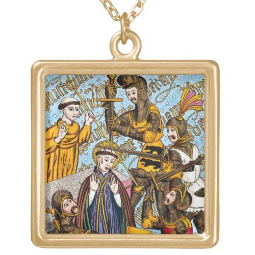 St Thomas Beckets Martyrdom M 031 Gold Plated Necklace