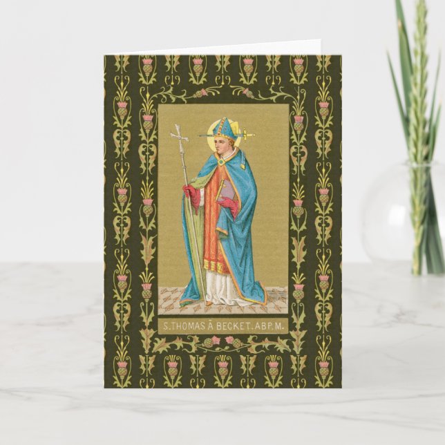 St. Thomas Becket with Sword in Miter (P 005) Card (Front)