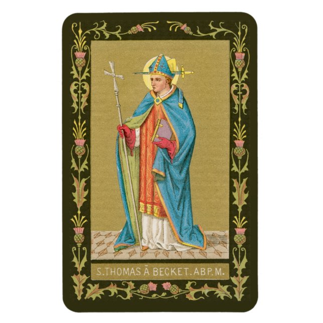 St. Thomas Becket with Sword in Miter (P 005) Magnet (Vertical)