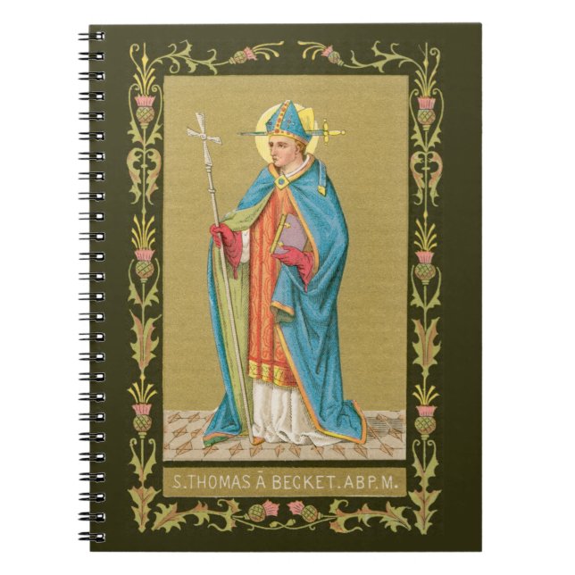 St. Thomas Becket with Sword in Miter (P 005) Notebook (Front)