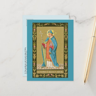 St. Thomas Becket with Sword in Miter (P 005)  Postcard