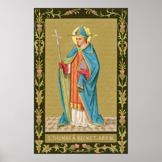 St. Thomas Becket with Sword in Miter (P 005) Poster (Front)