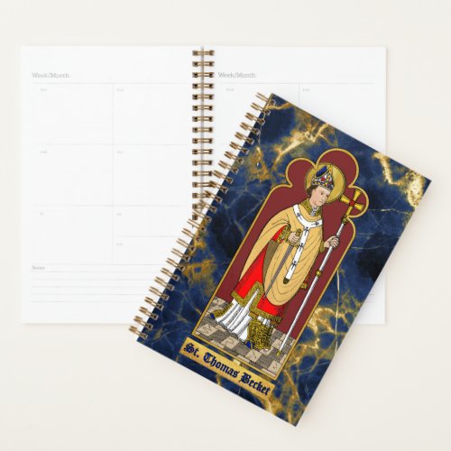 St Thomas Becket with Sword M 033 Colorized Planner