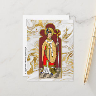 St. Thomas Becket with Sword (M 033; Colorized) Postcard