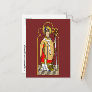 St. Thomas Becket with Sword (M 033; Colorized) Postcard