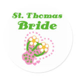 St. Thomas Bride Classic Round Sticker