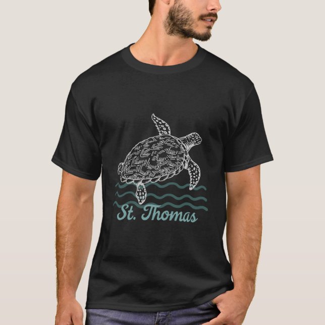 St Thomas Caribbean Island Sea Turtle T-Shirt (Front)