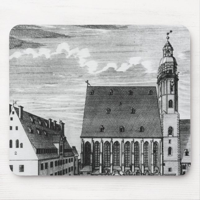 St. Thomas Church and School in Leipzig, 1723 Mouse Pad (Front)