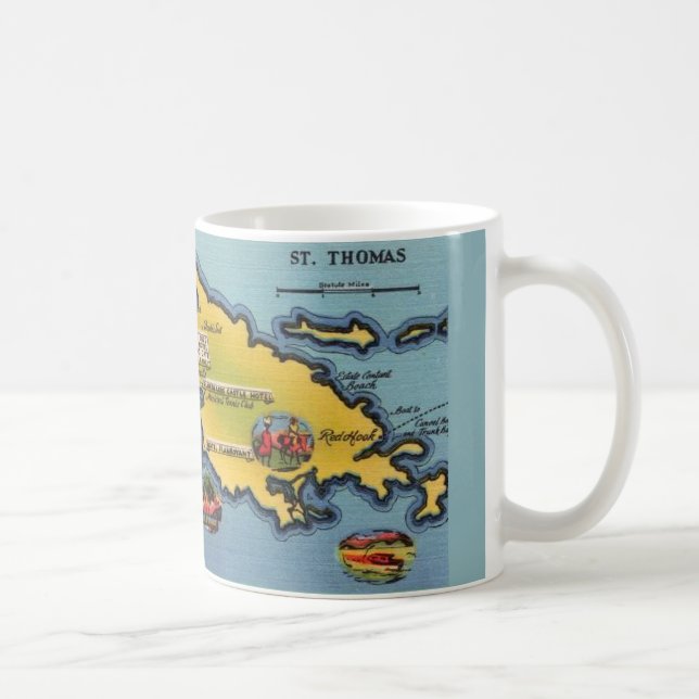 St. Thomas Map Mug (Right)