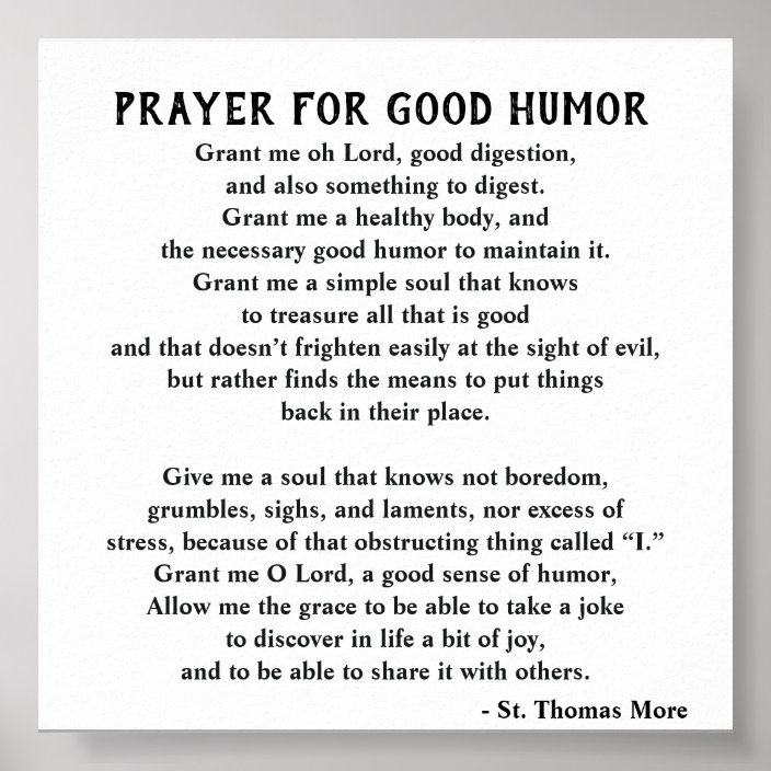 Thomas More Prayer For Good Humor