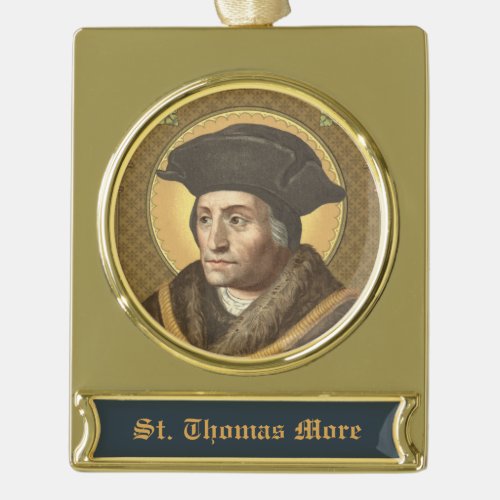 St Thomas More SAU 026 Gold Plated Banner Ornament