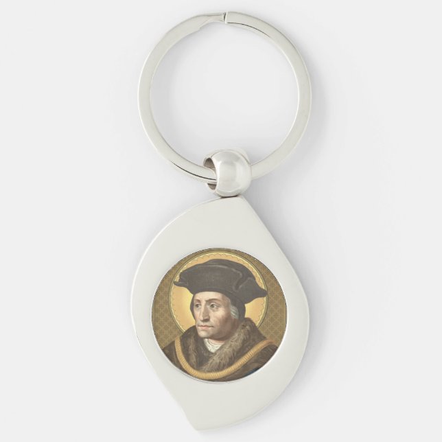 St. Thomas More (SAU 026) Swirl Metal Keychain (Front)