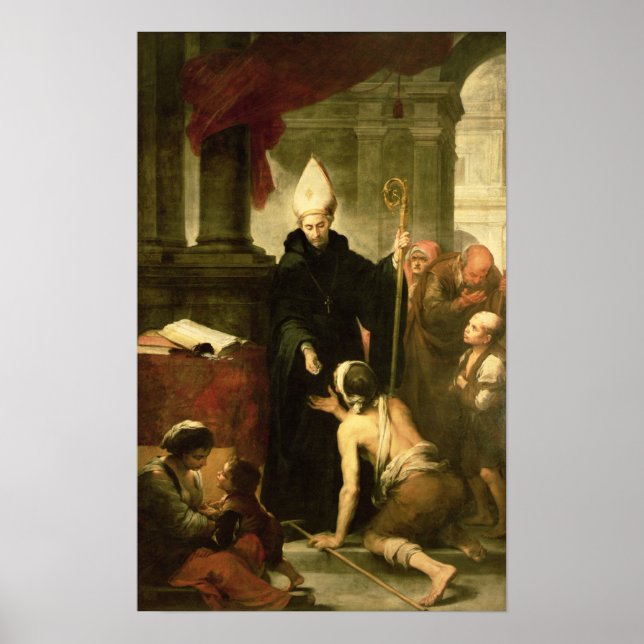St. Thomas of Villanueva Distributing Alms, 1678 Poster (Front)