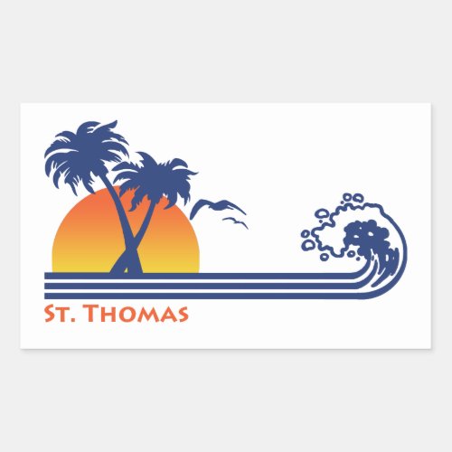 St Thomas Rectangular Sticker