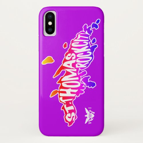 St Thomas Rock City US Virgin Islands Purple iPhone XS Case