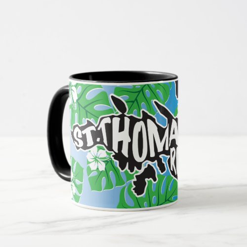 St Thomas Rock City Virgin Islands  Blue Mug