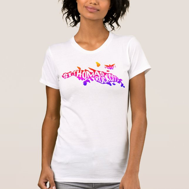 St. Thomas, Rock City, Virgin Islands | Sunset T-Shirt (Front)