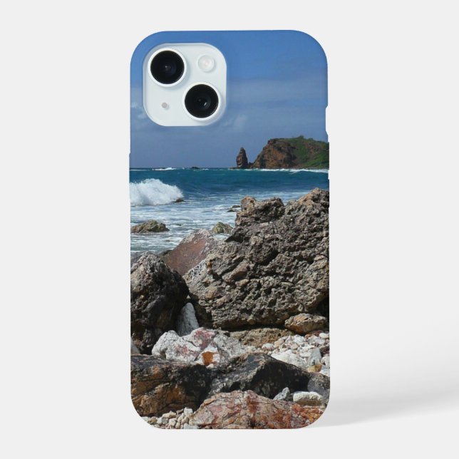 St. Thomas Rocky Beach Iphone Case (Back)