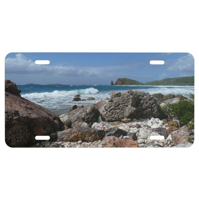 St. Thomas Rocky Beach License Plate (Front)